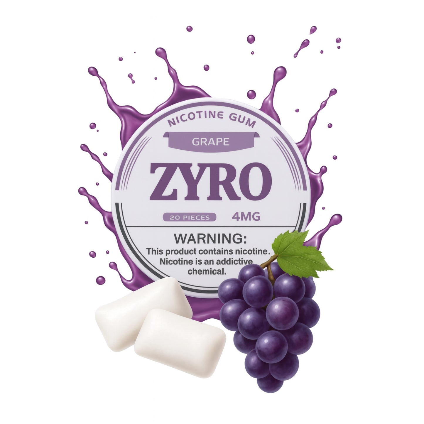 Zyro Grape Gum 4mg