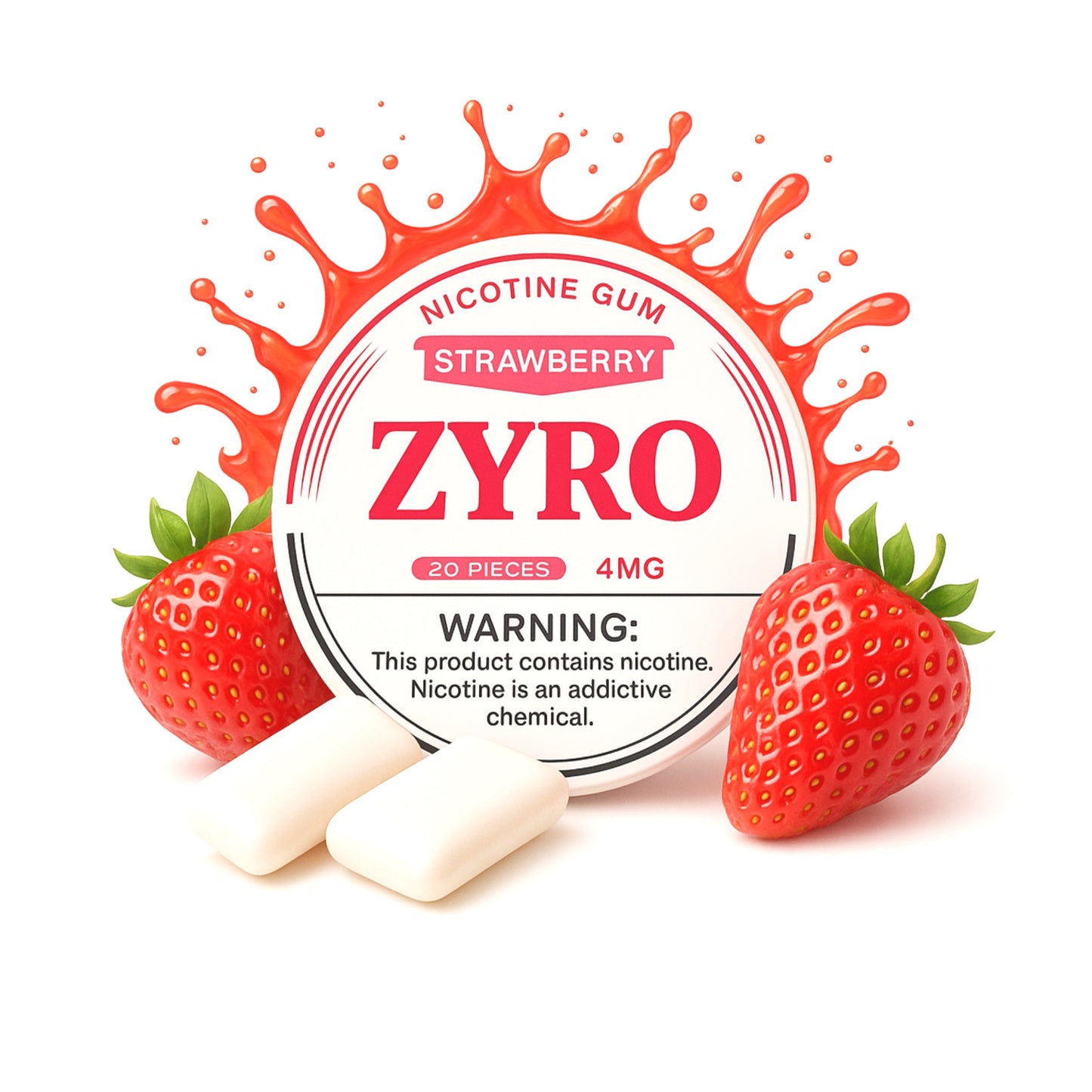 Zyro Strawberry Gum 4mg