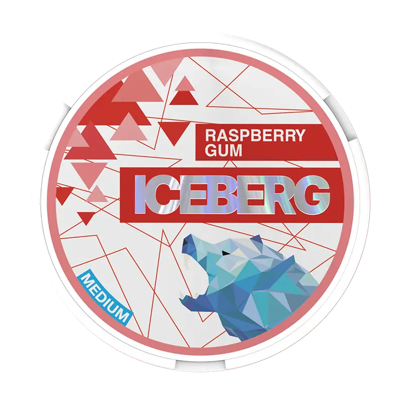 ICEBERG Raspberry Gum – White Goose Pouches